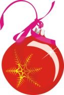 clipart of the red christmas ball