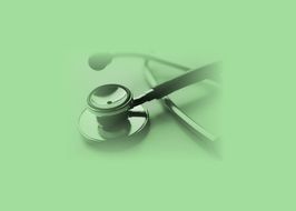 stethoscope green background