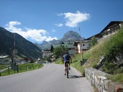 cycling on the mountain roads