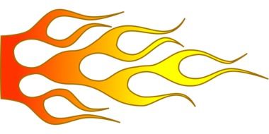 painted orange flame
