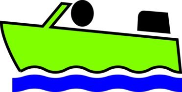 green ship as a graphic image