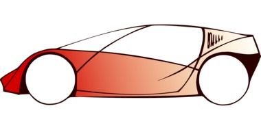 luxury sports car as a graphic image