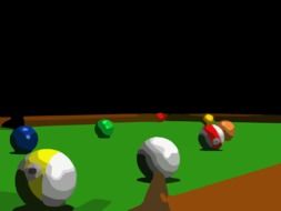 drawing of a billiard table with balls