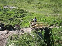 cycling in spring Alps