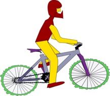 riding bicycle drawing