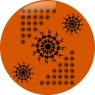 Black and orange ball design