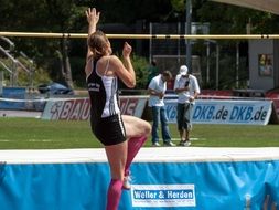 Athlete before a jump
