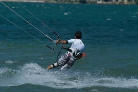 kitesurfer in the water