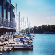 sailing boats on the dock