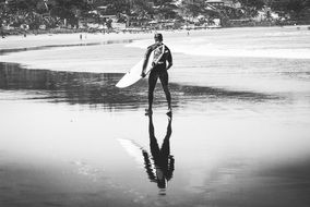 surfer on a beach