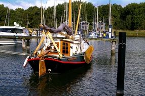 Sailing ship for a romantic getaway near the pier
