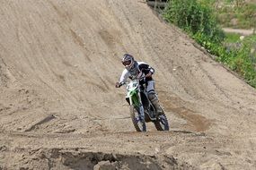 Motocross on a bumpy road