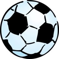 drawn soccer ball on a white background