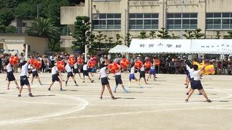 Sports day festival in Japan