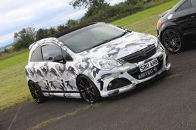 white creative sport car