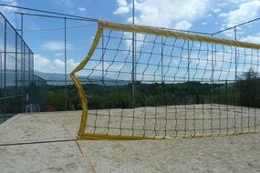 volleyball on a sand beach