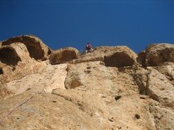 fearless rock climbing sport