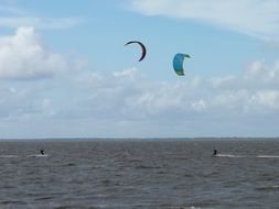 Kitesurfer near North Sea