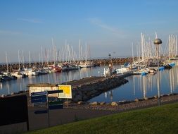 sailing ships in a port in Sweden