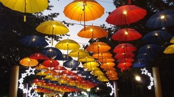 color umbrella park