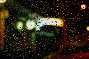 raindrops on car window