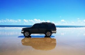 jeep on the beach