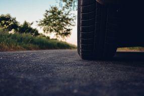 car tire weel asphalt Road