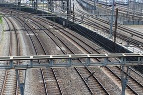 railway tracks and interchanges