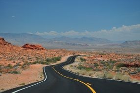 lonely highway in the desert