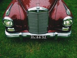 classic vintage red car