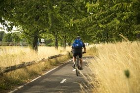 traveler on a bicycle