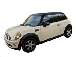 mini cooper on a white background