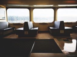 interior of a railroad car