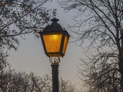 street lamp in madrid park