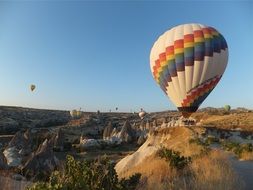 Hot air balloons in summer