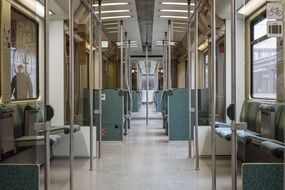 interior of a wagon of public transport