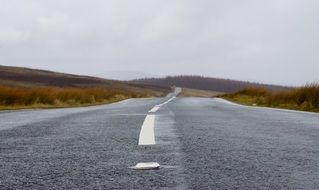 marking on asphalt road