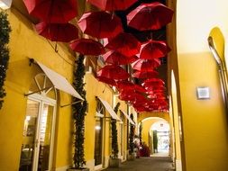 delightful umbrellas street