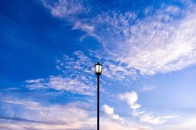 street light at scenic sky