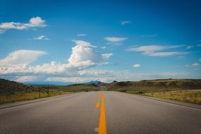 empty road in countryside