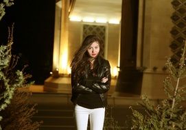 girl in anger on the street
