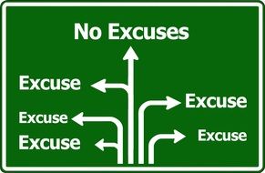 no excuses traffic sign