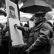 Artist on a Paris street