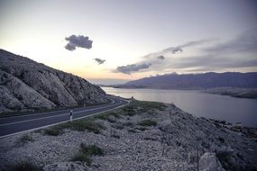 road along the coast in croatia