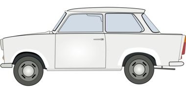 White trabant car