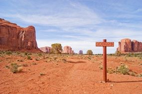 road on the prairie in the desert of america