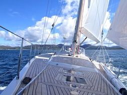 luxury sailing boat in the ocean