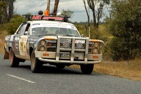 weathered car on road, australia