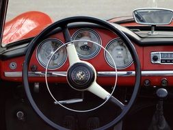 red alfa romeo giulietta car