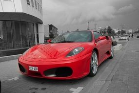 photo of red ferrari